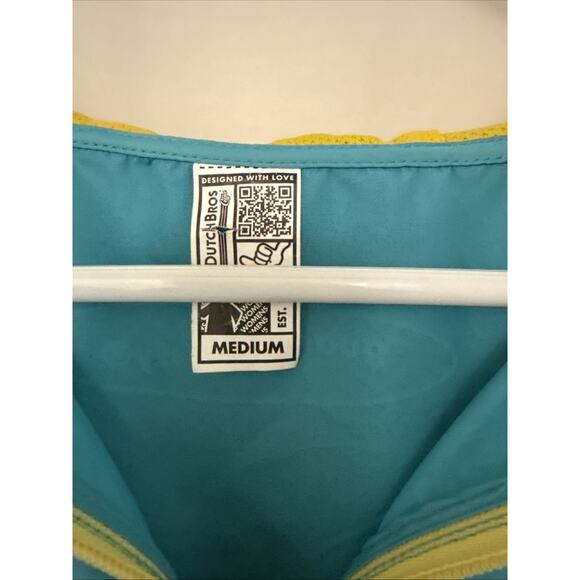 Dutch Bros Anorak Jacket Womens Medium Color Block Windbreaker Retro Logo Hoodie - Picture 3 of 13